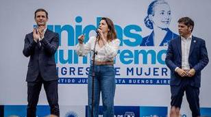 Mariel Fern&aacute;ndez y Axel Kicillof encabezaron el primer Congreso de Mujeres del PJ Bonaerense