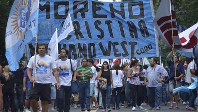 Moreno se movilizó en apoyo a Cristina