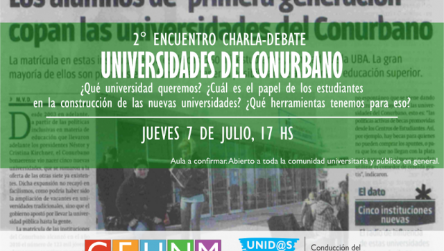 2° charla-debate de las universidades del Conurbano