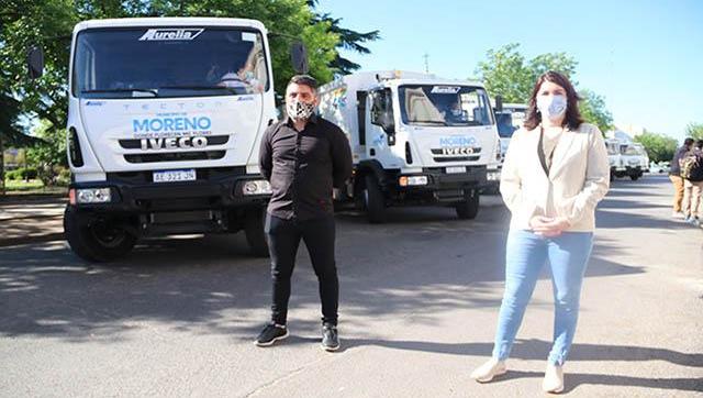 Moreno recibió nuevos camiones para la recolección de residuos