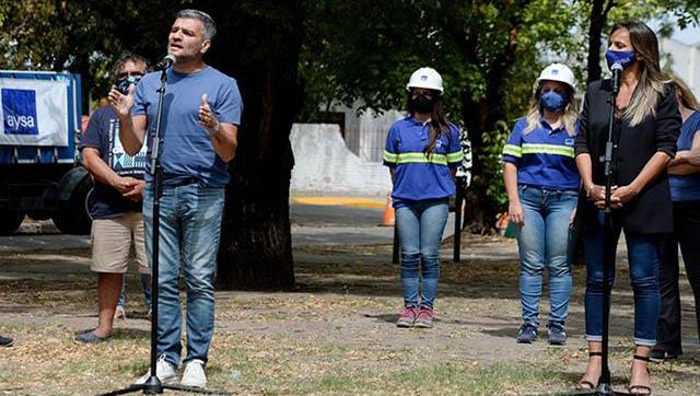 El Presidente inauguró junto a Zabaleta y Galmarini una obra de cloacas en Hurlingham 