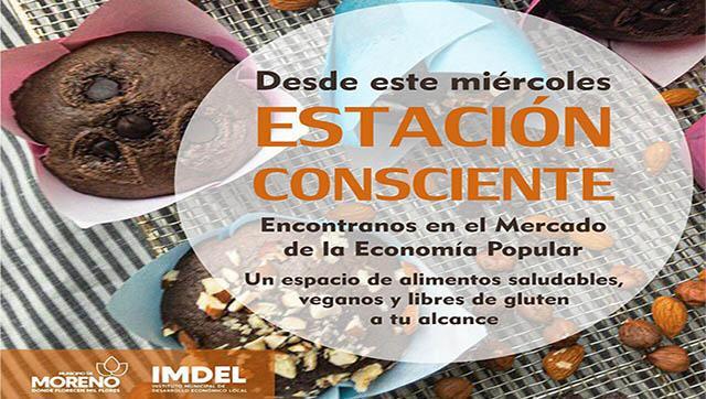 Moreno suma alimentos veganos y libres de gluten al mercado de la economía popular
