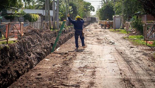 Avanzan las obras hidráulicas en Barrio Parque de Paso del Rey