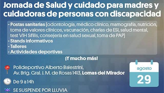 La Matanza organiza encuentro de salud y cuidado para madres y mujeres cuidadoras de personas con discapacidad