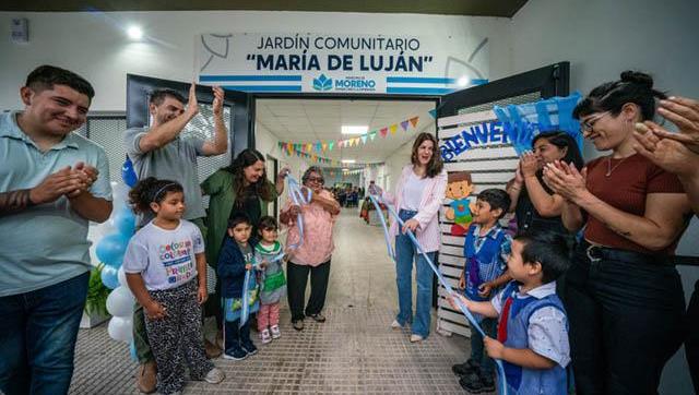 Nuevo edificio escolar en Cuartel V: Inauguración del Jardín Comunitario “María de Luján”