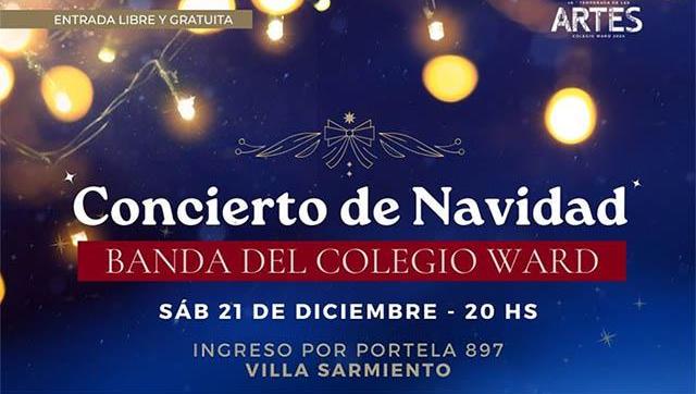 La Banda del Colegio Ward invita a compartir la magia de la Navidad con un concierto gratuito