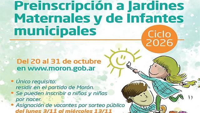 Morón abre la preinscripción para jardines municipales 2026: todo lo que tenés que saber
